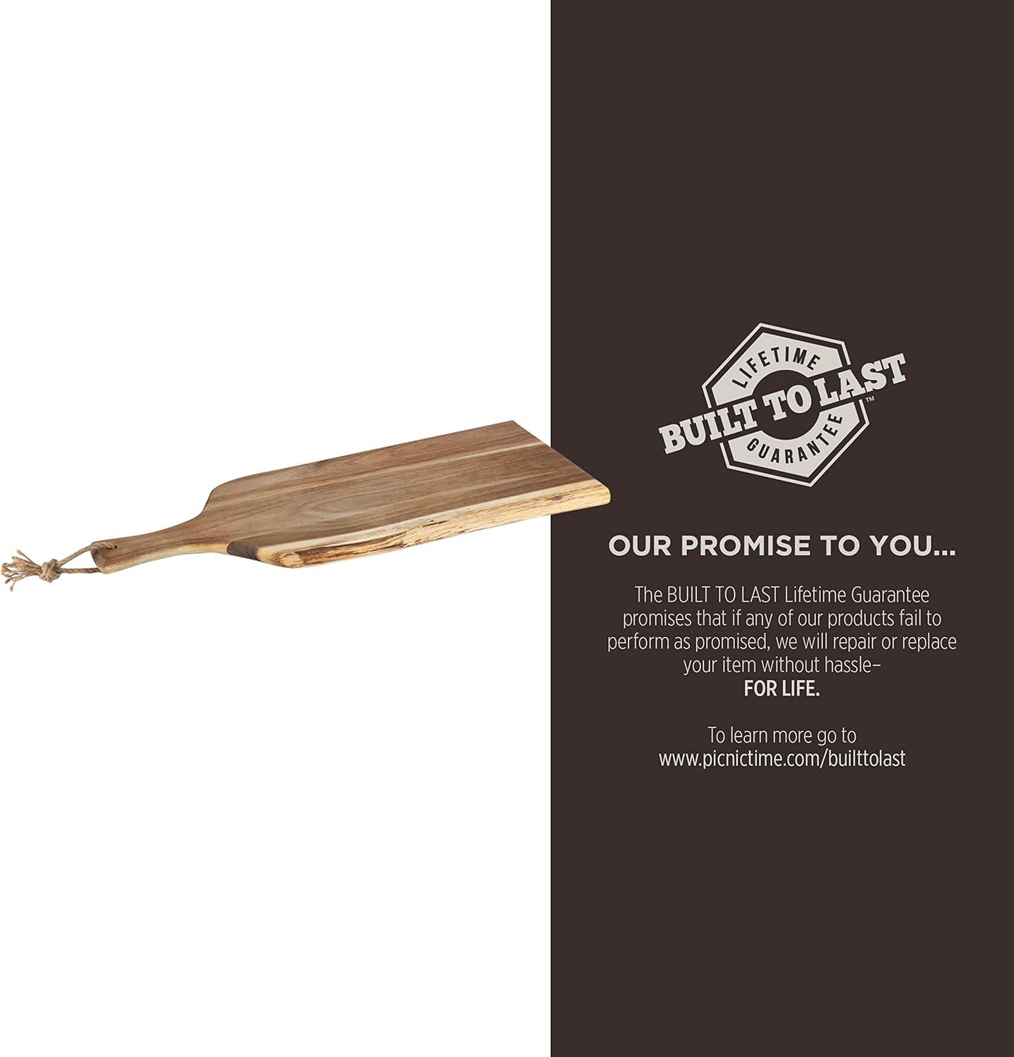 image:imageNHL Columbus Blue Jackets Artisan 24 Acacia Charcuterie Board with Raw Wood Edge Cheese Board Serving Platter
