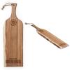 NHL Columbus Blue Jackets Artisan 24″ Acacia Charcuterie Board with Raw Wood Edge – Cheese Board – Serving Platter