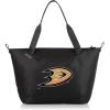 PICNIC TIME NHL Tarana Cooler Tote Bag made with Recycled Materials, Soft Cooler Tote Bag, Upcycled Picnic Cooler, (Carbon Black)(Anaheim Ducks)