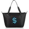 PICNIC TIME NHL Tarana Cooler Tote Bag made with Recycled Materials, Soft Cooler Tote Bag, Upcycled Picnic Cooler, (Carbon Black)(Seattle Kraken)