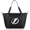 PICNIC TIME NHL Tarana Cooler Tote Bag made with Recycled Materials, Soft Cooler Tote Bag, Upcycled Picnic Cooler, (Carbon Black)(Tampa Bay Lightning)