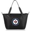 PICNIC TIME NHL Tarana Cooler Tote Bag made with Recycled Materials, Soft Cooler Tote Bag, Upcycled Picnic Cooler, (Carbon Black)(Winnipeg Jets)