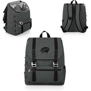 PICNIC TIME NHL Columbus Blue Jackets OTG Traverse Backpack Cooler, Soft Cooler Backpack, Hiking Backpack, (Heathered Gray)