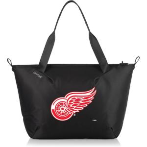 PICNIC TIME NHL Tarana Cooler Tote Bag made with Recycled Materials, Soft Cooler Tote Bag, Upcycled Picnic Cooler, (Carbon Black)(Detroit Red Wings)