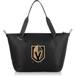 PICNIC TIME NHL Tarana Cooler Tote Bag made with Recycled Materials, Soft Cooler Tote Bag, Upcycled Picnic Cooler, (Carbon Black)(Vegas Golden Knights)