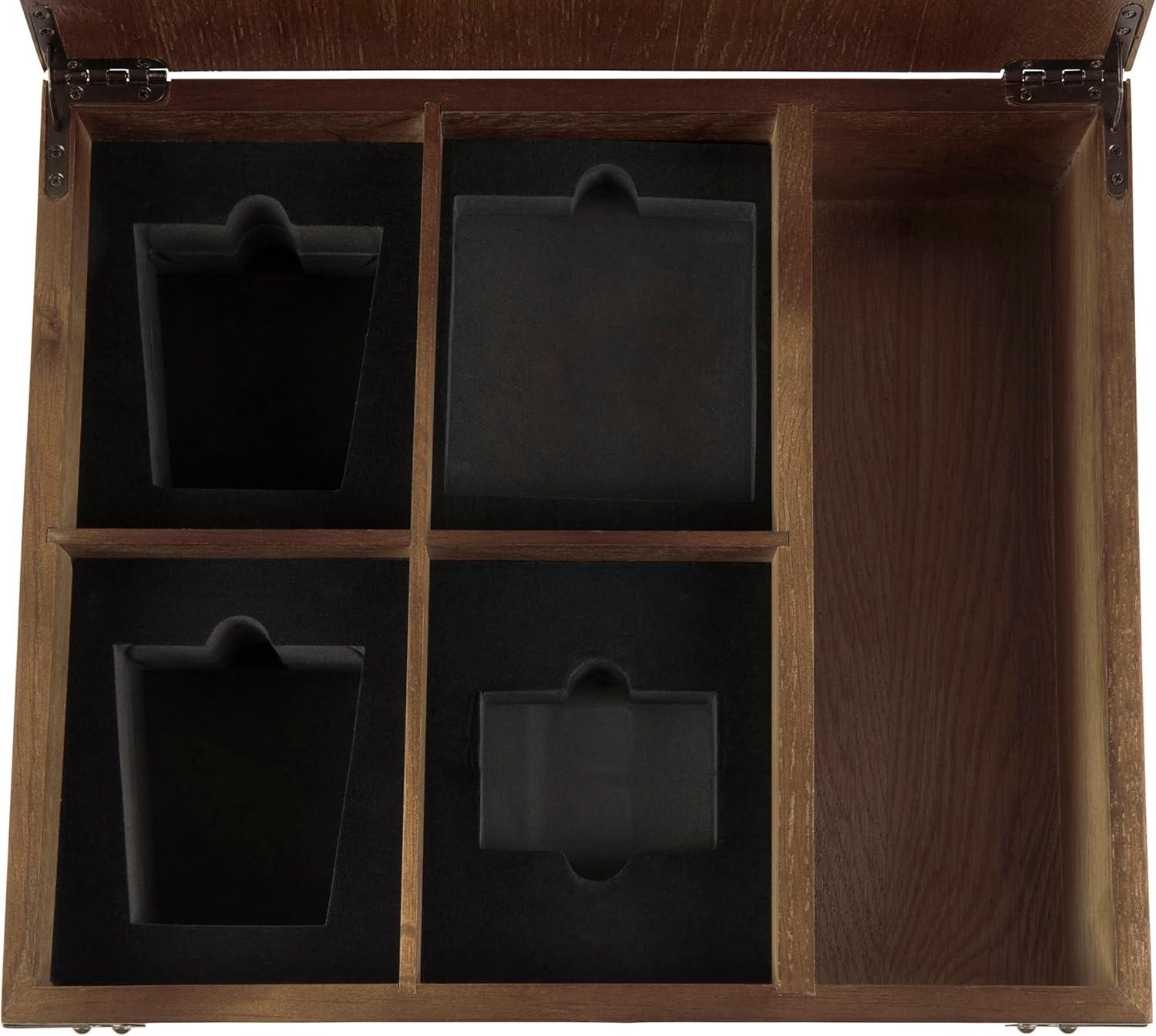 image:imageLEGACY a Picnic Time brand Personalized Whiskey Box Gift Set Includes Whiskey Glasses Chillding Stones and Stone Coasters Oak WoodMr and Mrs