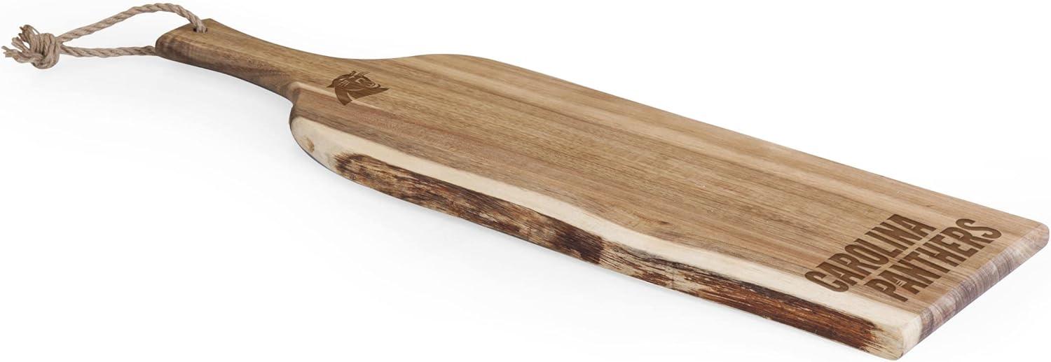 image:imagePICNIC TIME NFL Artisan 24 Acacia Charcuterie Board with Raw Wood Edge Cheese Board Serving PlatterCarolina Panthers