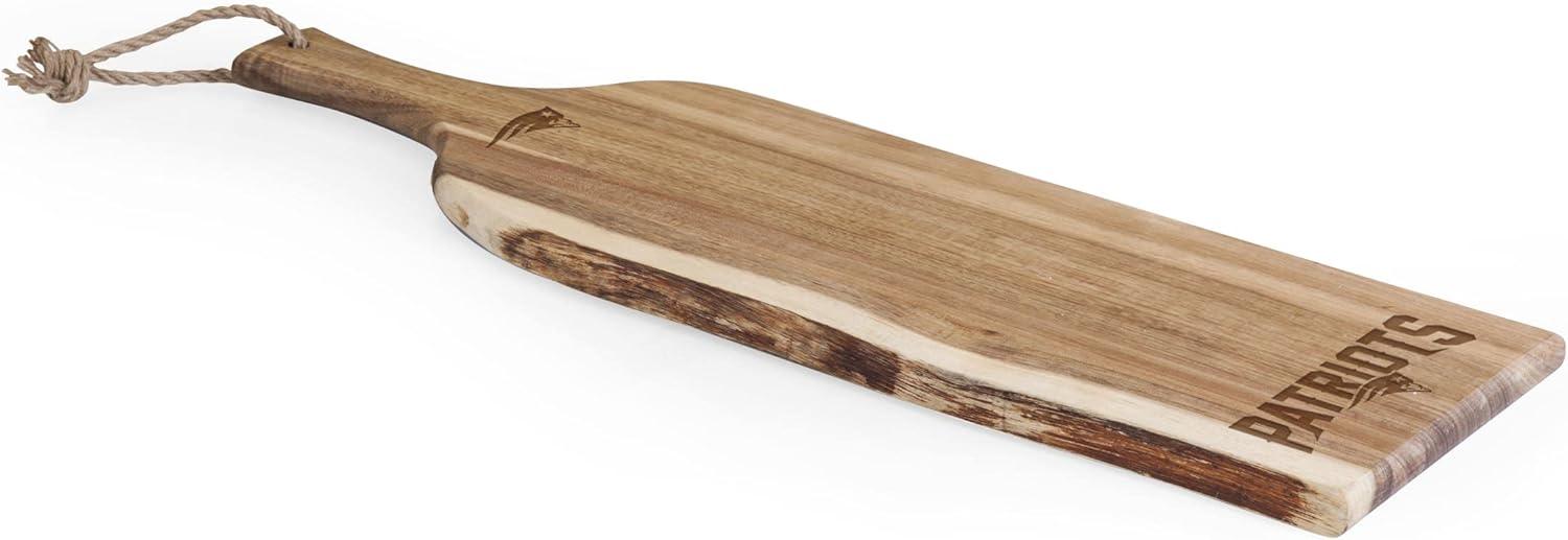 image:imagePICNIC TIME NFL Artisan 24 Acacia Charcuterie Board with Raw Wood Edge Cheese Board Serving PlatterNew England Patriots