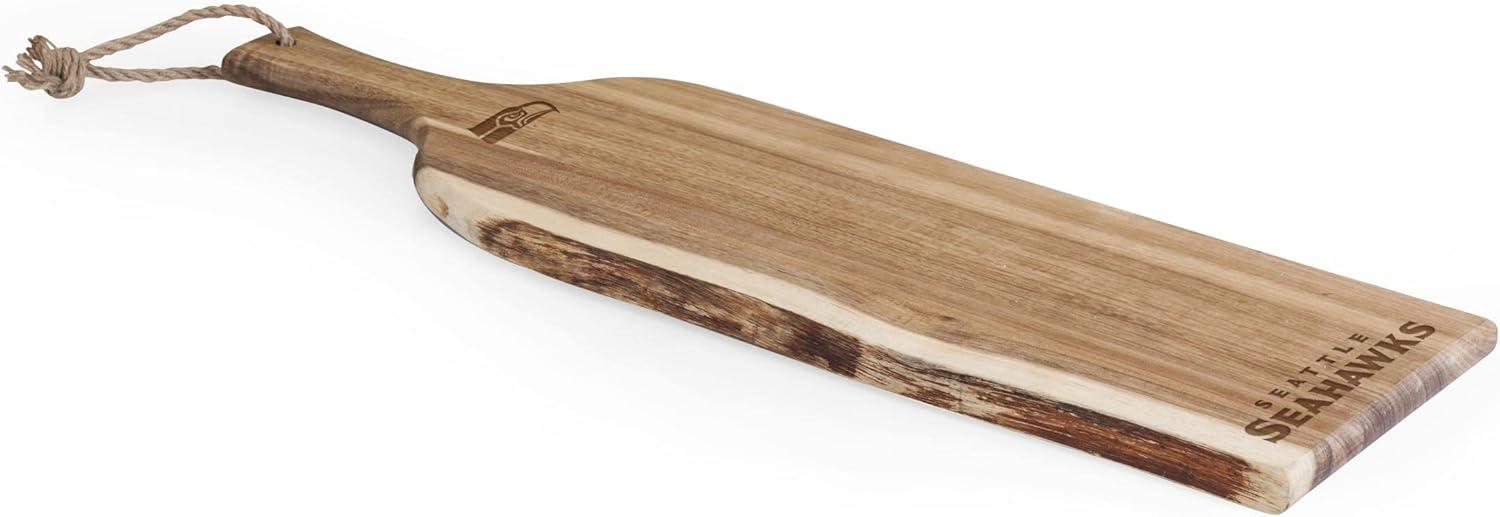image:imagePICNIC TIME NFL Artisan 24 Acacia Charcuterie Board with Raw Wood Edge Cheese Board Serving PlatterSeattle Seahawks