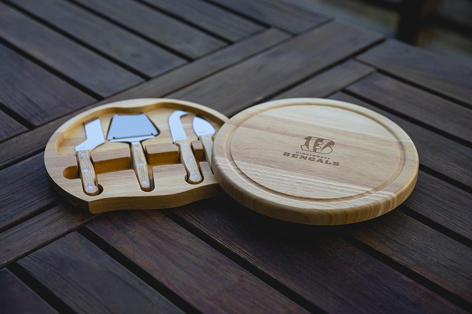 image:imagePICNIC TIME NFL Circo Cheese Board and Knife Set Charcuterie Board Set Wood Cutting BoardCincinnati Bengals