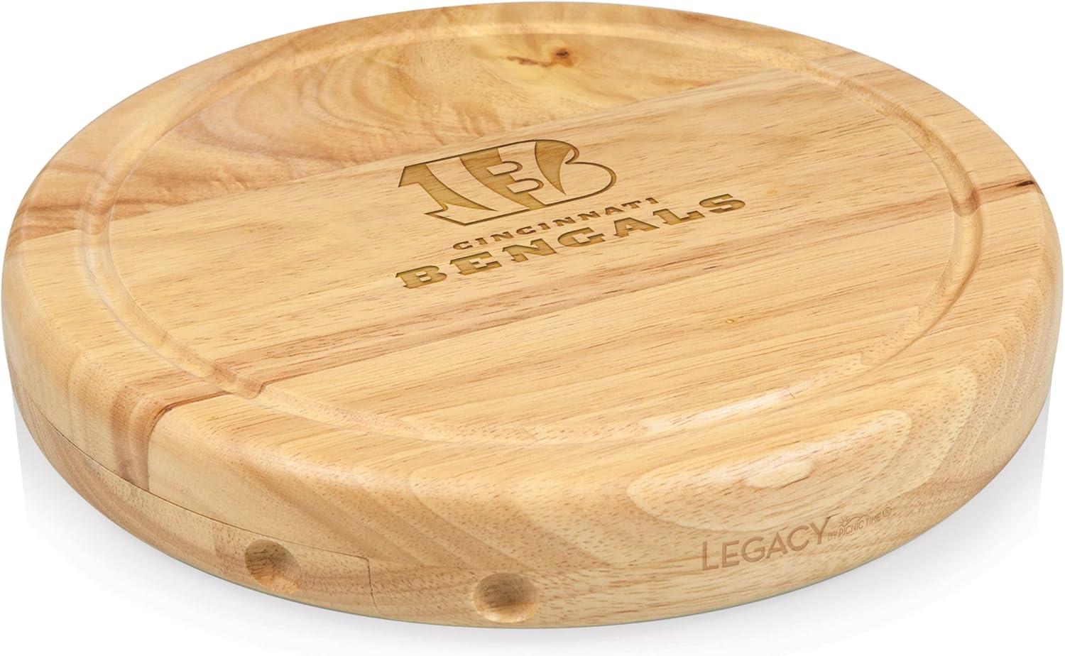 image:imagePICNIC TIME NFL Circo Cheese Board and Knife Set Charcuterie Board Set Wood Cutting BoardCincinnati Bengals