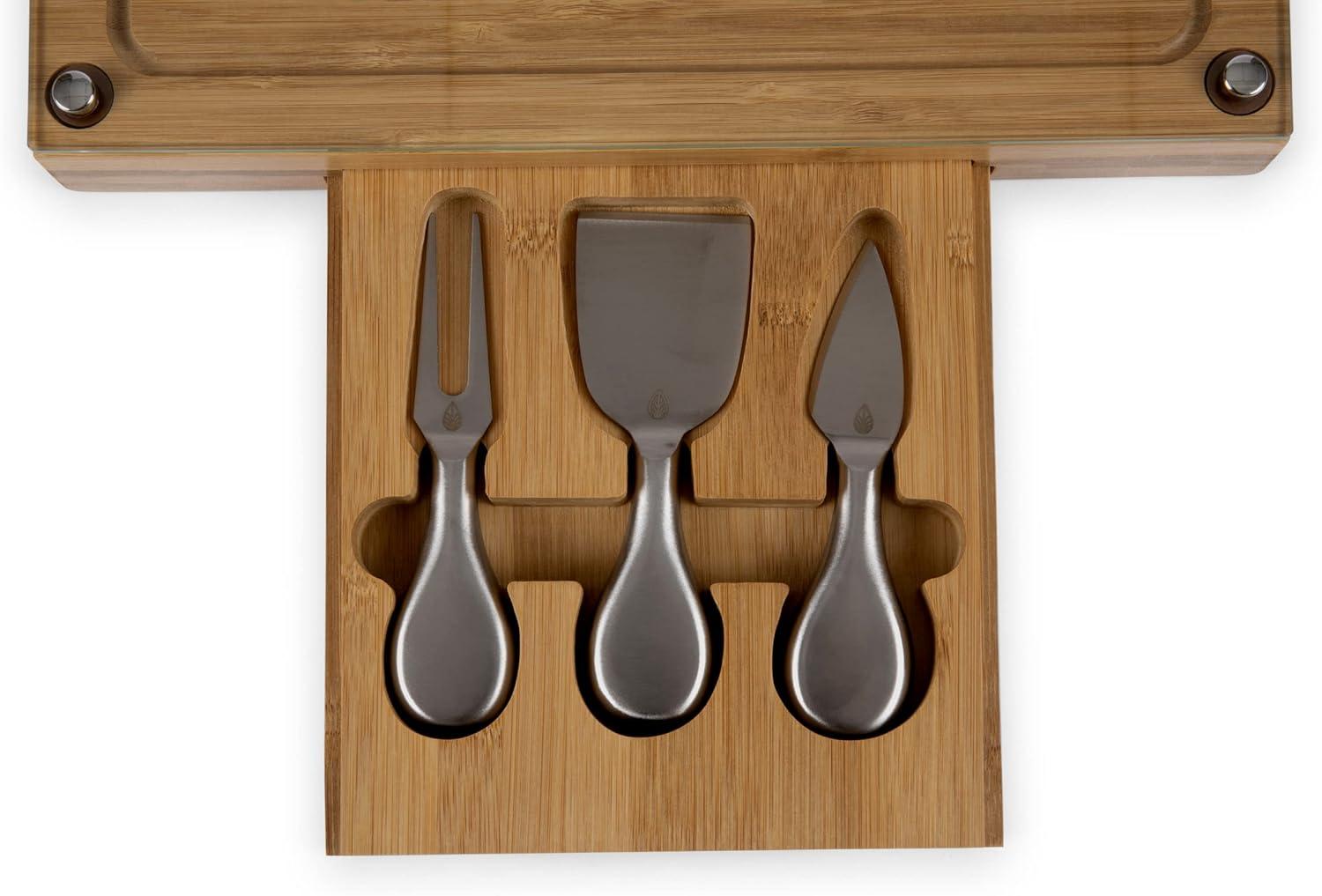 image:imagePICNIC TIME NFL Concerto Glass Top Cheese Board and Knife Set Charcuterie Board Set Glass Top Cutting Board BambooBuffalo Bills