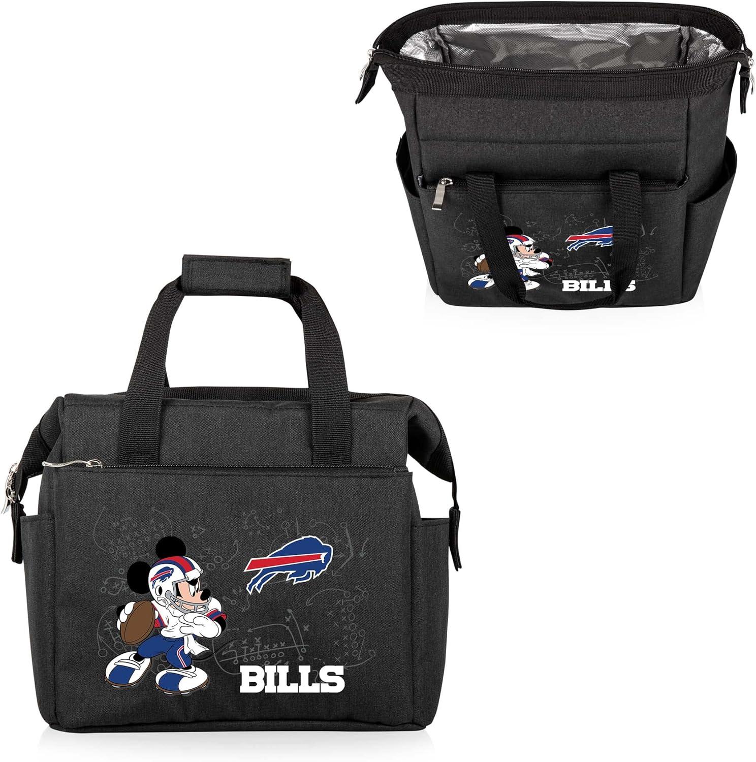 image:imagePICNIC TIME NFL Mickey Mouse On The Go Lunch Bag Soft Cooler Lunch Box Insulated Lunch Bag BlackBuffalo Bills