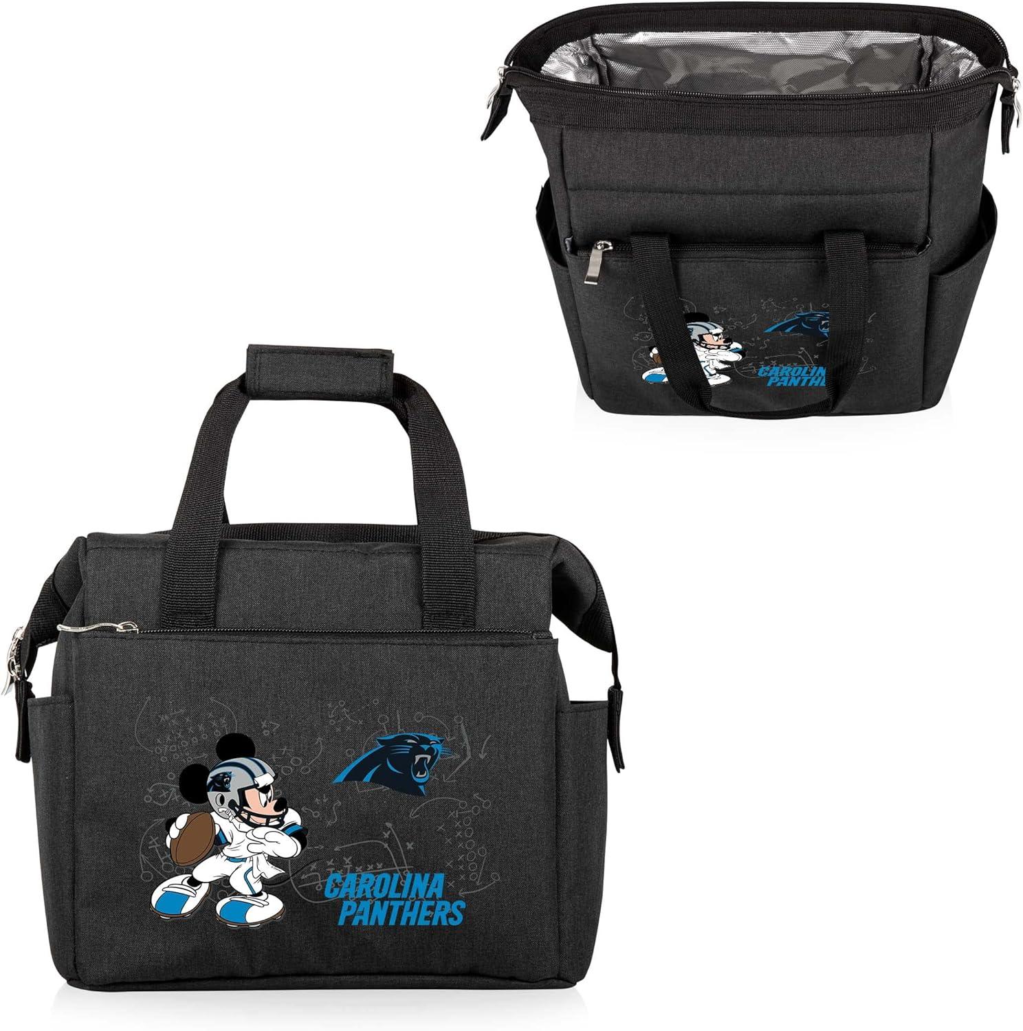 image:imagePICNIC TIME NFL Mickey Mouse On The Go Lunch Bag Soft Cooler Lunch Box Insulated Lunch Bag BlackCarolina Panthers