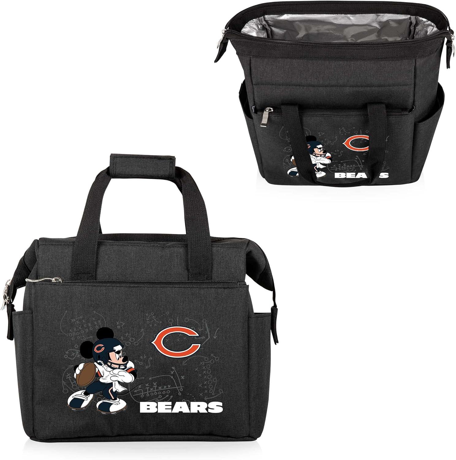 image:imagePICNIC TIME NFL Mickey Mouse On The Go Lunch Bag Soft Cooler Lunch Box Insulated Lunch Bag BlackChicago Bears