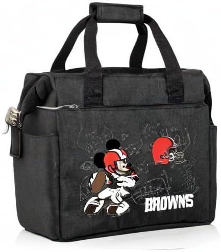 image:imagePICNIC TIME NFL Mickey Mouse On The Go Lunch Bag Soft Cooler Lunch Box Insulated Lunch Bag BlackCleveland Browns