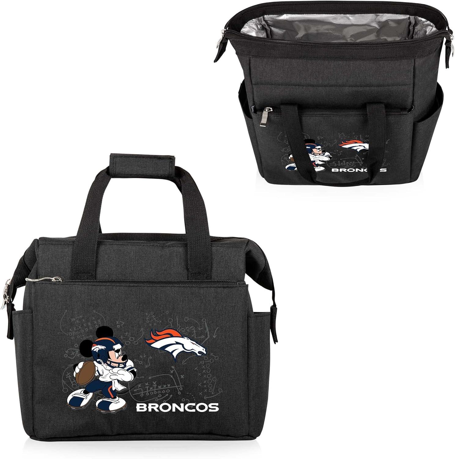 image:imagePICNIC TIME NFL Mickey Mouse On The Go Lunch Bag Soft Cooler Lunch Box Insulated Lunch Bag BlackDenver Broncos