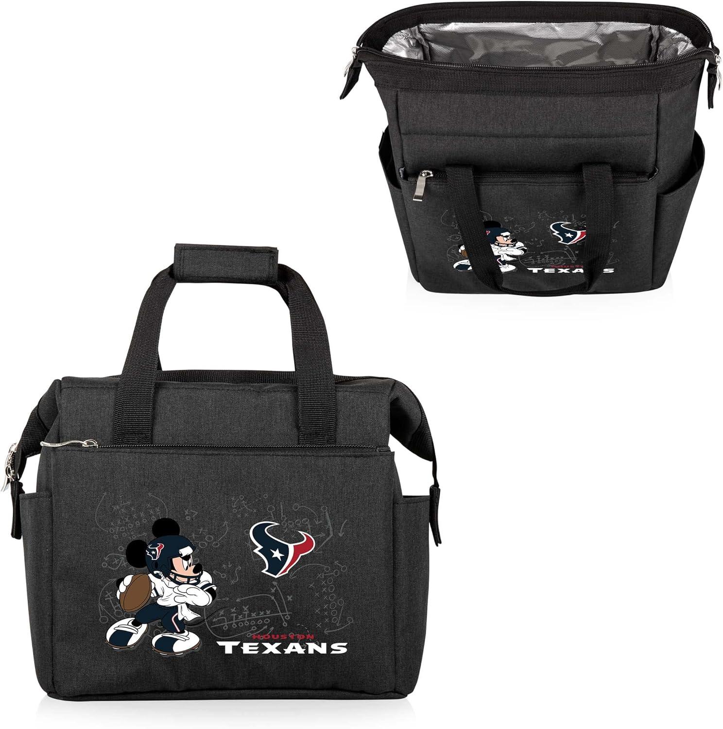image:imagePICNIC TIME NFL Mickey Mouse On The Go Lunch Bag Soft Cooler Lunch Box Insulated Lunch Bag BlackHouston Texans