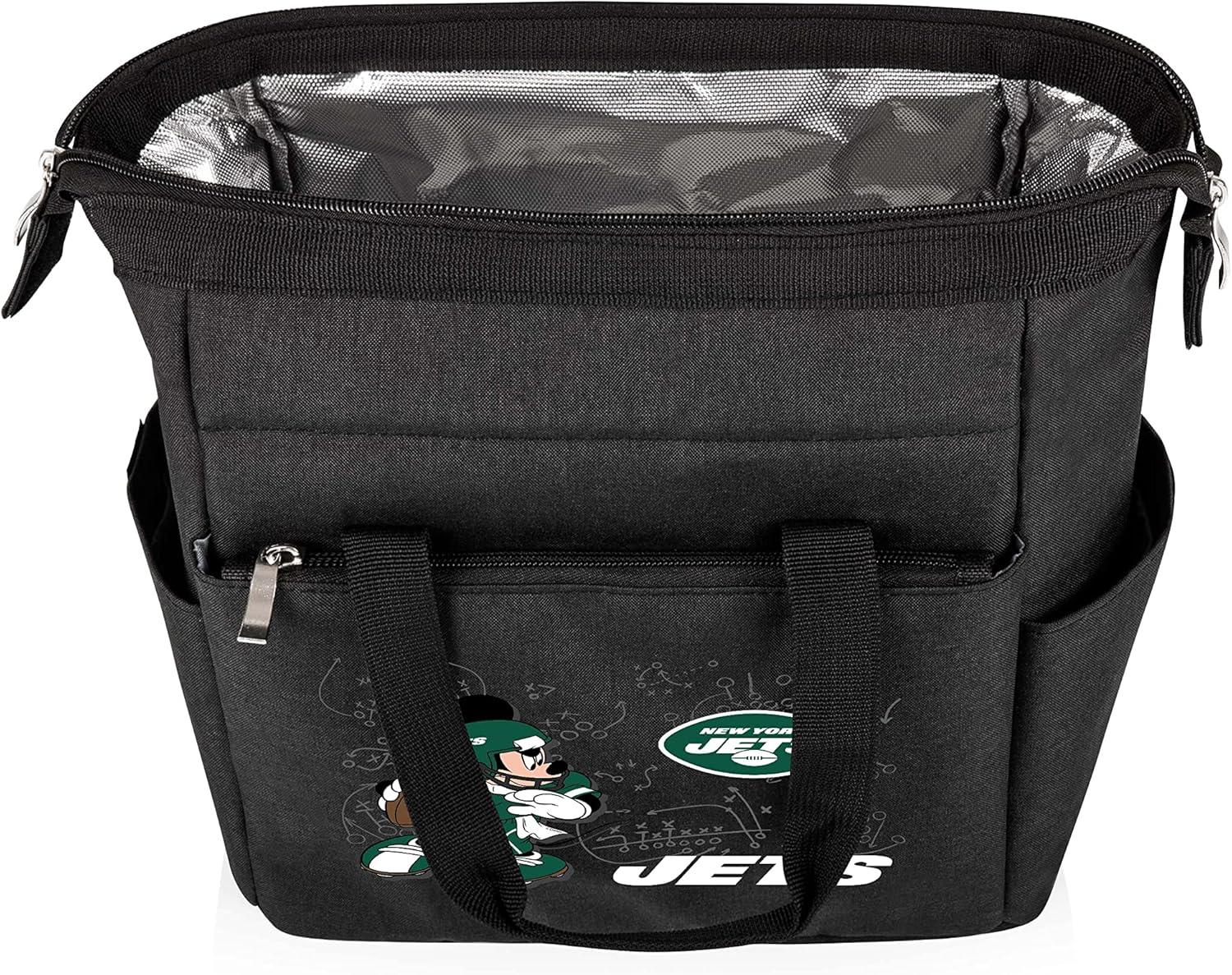image:imagePICNIC TIME NFL Mickey Mouse On The Go Lunch Bag Soft Cooler Lunch Box Insulated Lunch Bag BlackNew York Jets