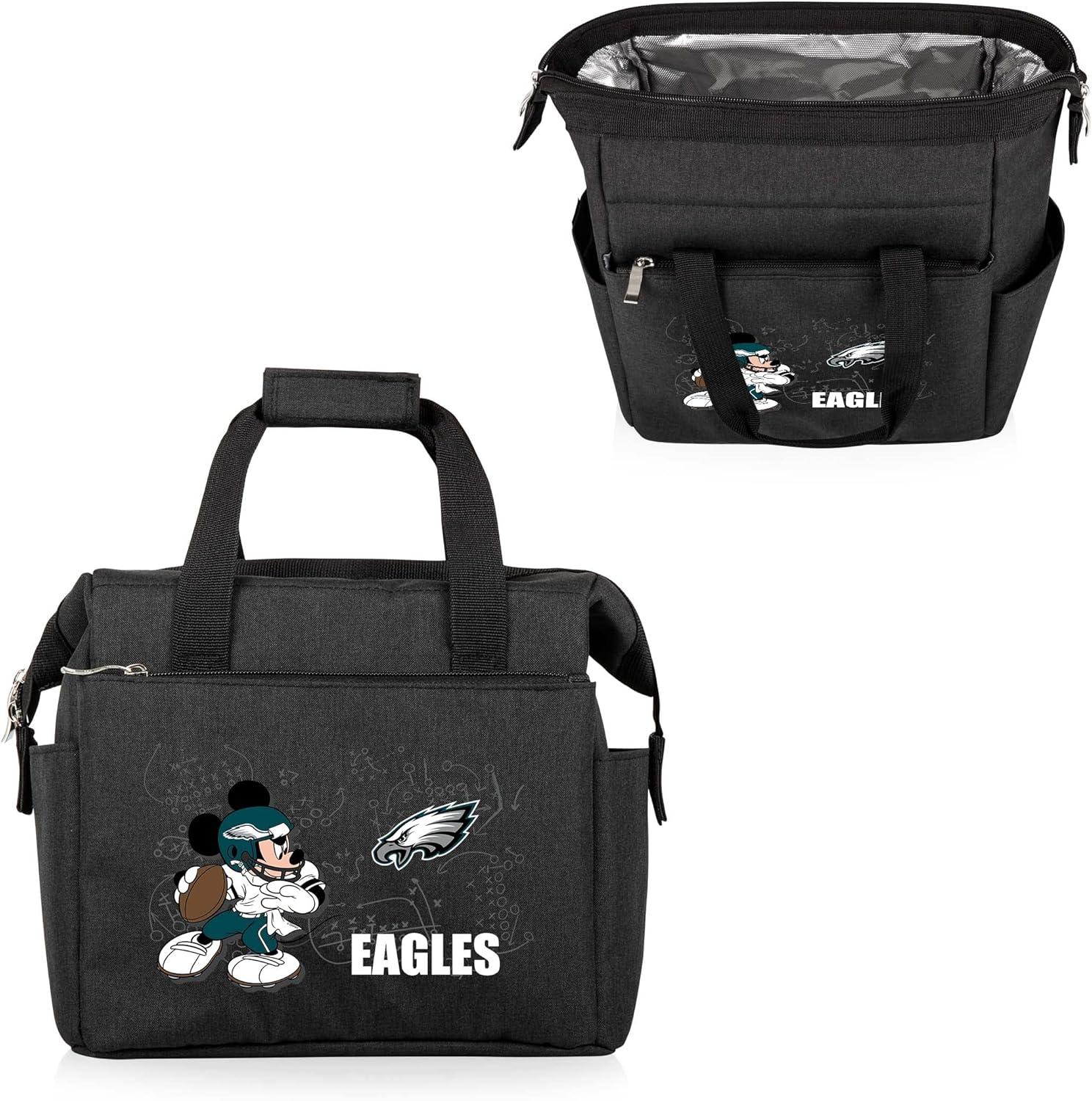 image:imagePICNIC TIME NFL Mickey Mouse On The Go Lunch Bag Soft Cooler Lunch Box Insulated Lunch Bag BlackPhiladelphia Eagles