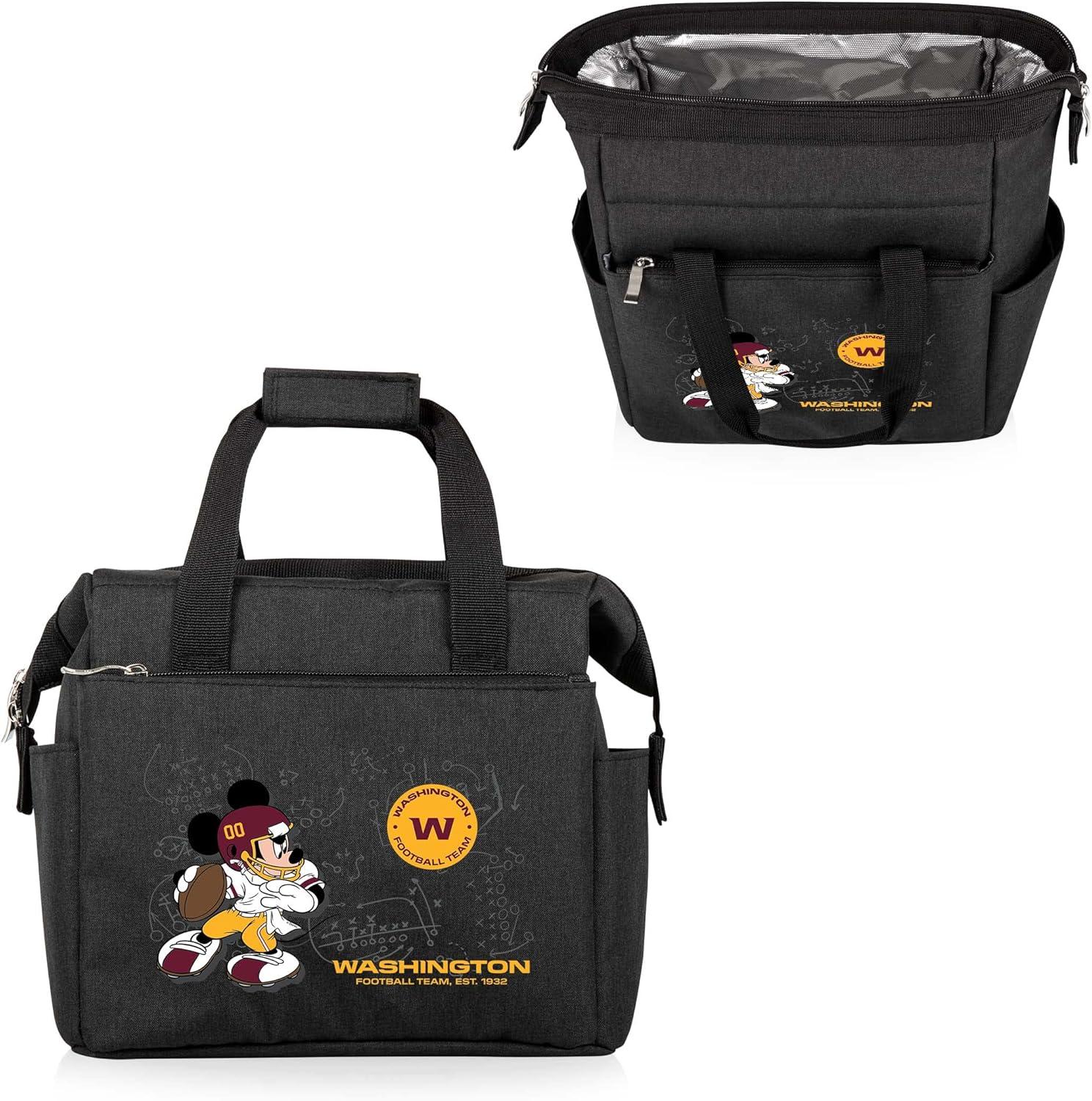 image:imagePICNIC TIME NFL Mickey Mouse On The Go Lunch Bag Soft Cooler Lunch Box Insulated Lunch Bag BlackWashington Football Team