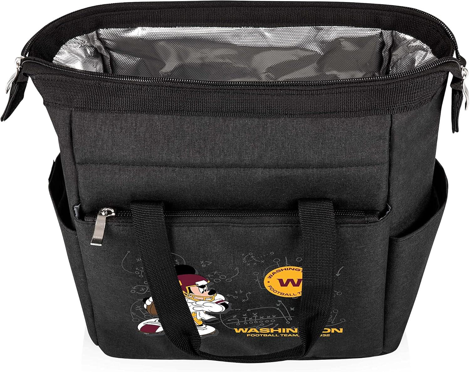 image:imagePICNIC TIME NFL Mickey Mouse On The Go Lunch Bag Soft Cooler Lunch Box Insulated Lunch Bag BlackWashington Football Team
