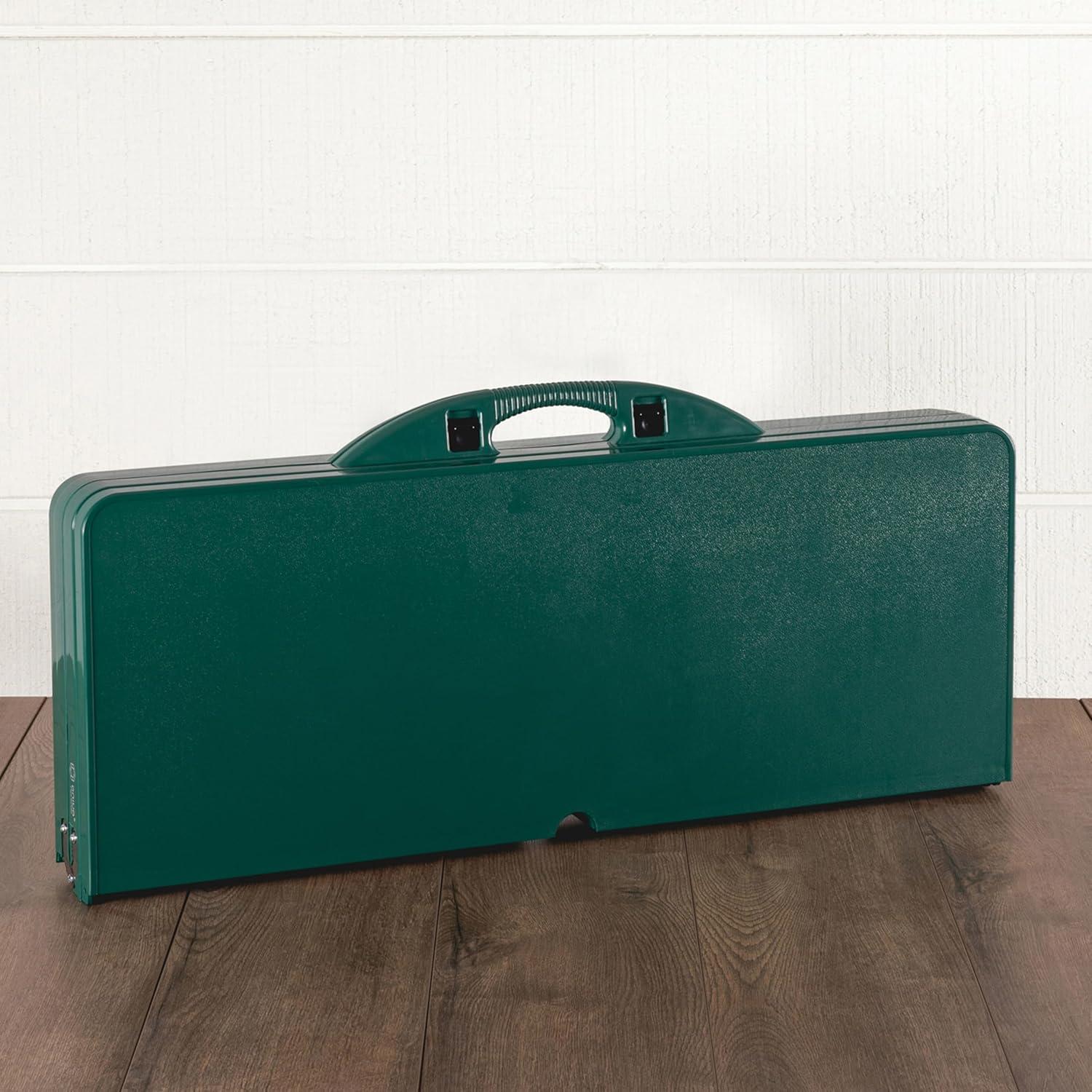 image:imagePICNIC TIME NFL Picnic Table Portable Folding Table with Seats and UmbrellaHunter Green