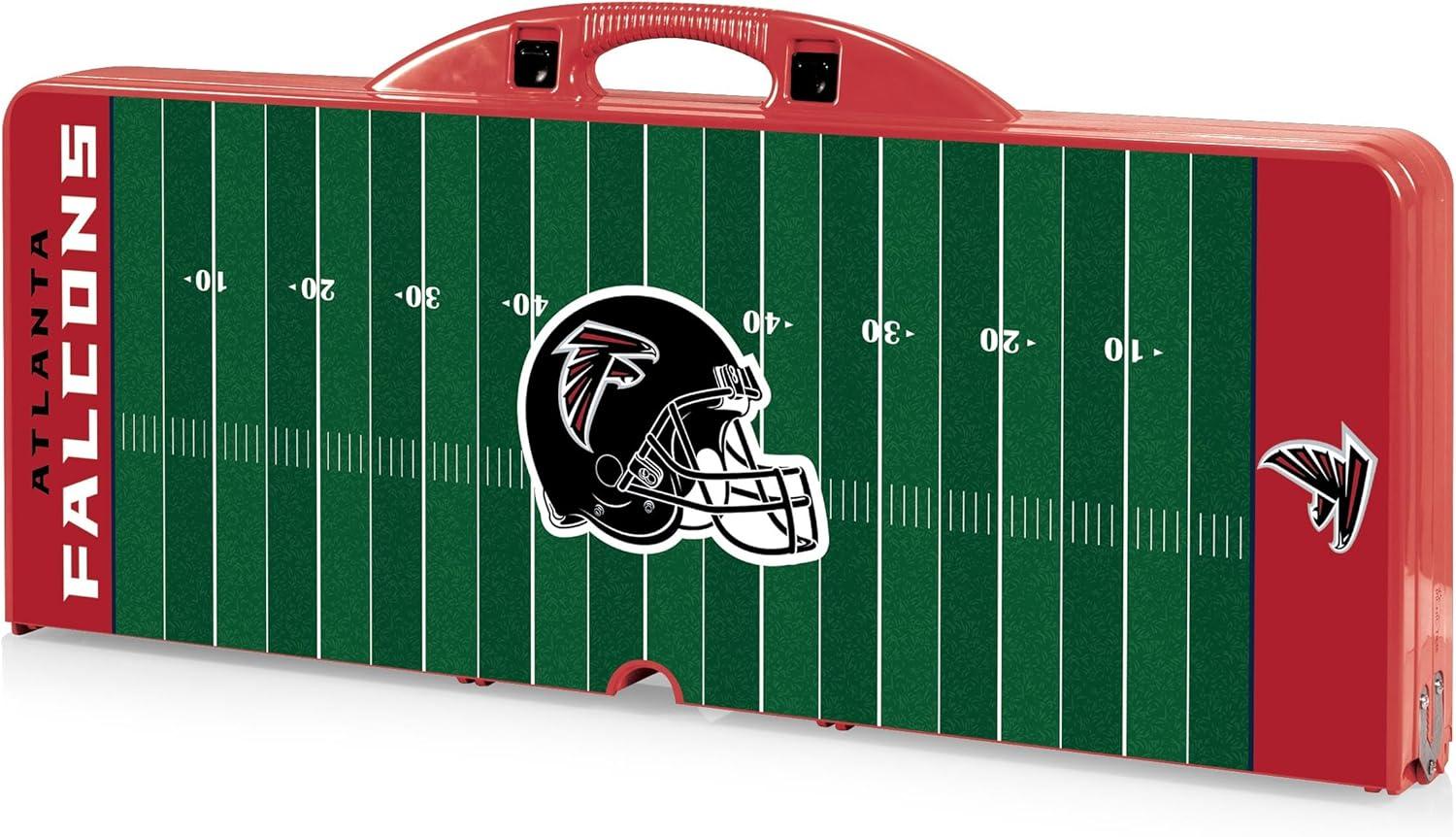 image:imagePICNIC TIME NFL Picnic Table Portable Folding Table with Seats and UmbrellaRed