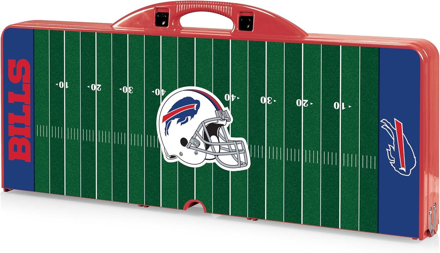 image:imagePICNIC TIME NFL Picnic Table Portable Folding Table with Seats and UmbrellaRed