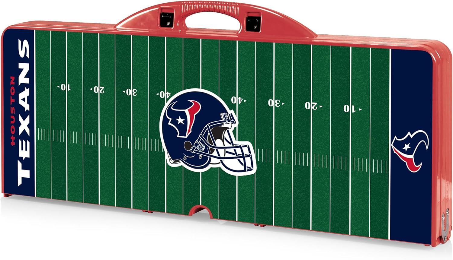 image:imagePICNIC TIME NFL Picnic Table Portable Folding Table with Seats and UmbrellaRed