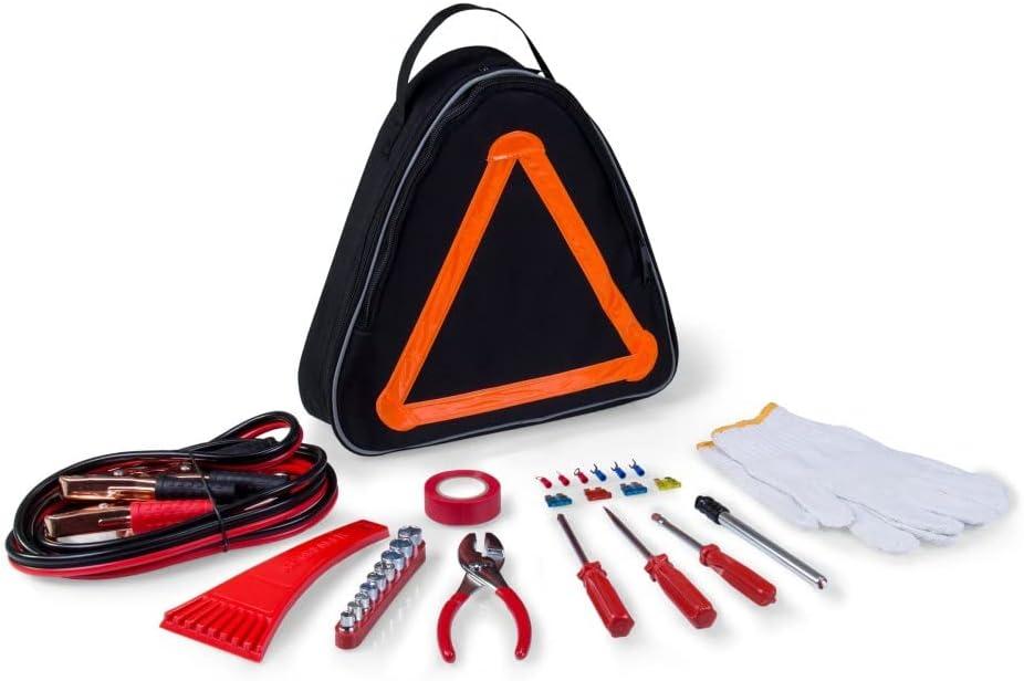 image:imagePICNIC TIME NFL Roadside Emergency Car Kit Auto Vehicle Safety Road Side Assistance with Jumper Cables and Car Tool Kit Black with Orange AccentsDallas Cowboys