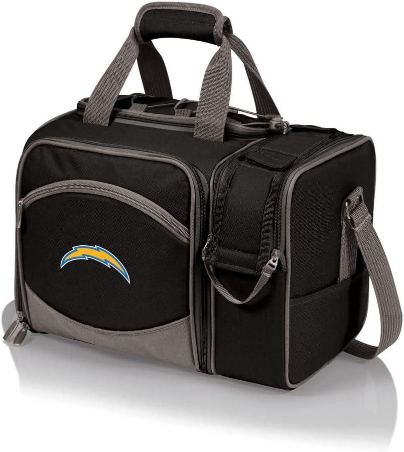 image:imagePICNIC TIME NFL UnisexAdult NFL Malibu Picnic Basket CoolerBlack With Gray Accents