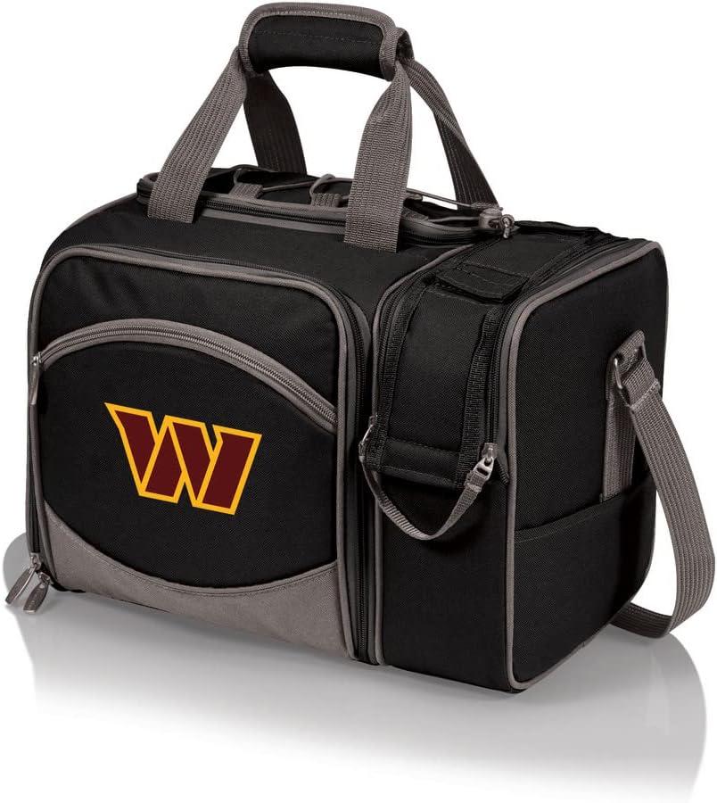 image:imagePICNIC TIME NFL UnisexAdult NFL Malibu Picnic Basket CoolerBlack With Gray Accents