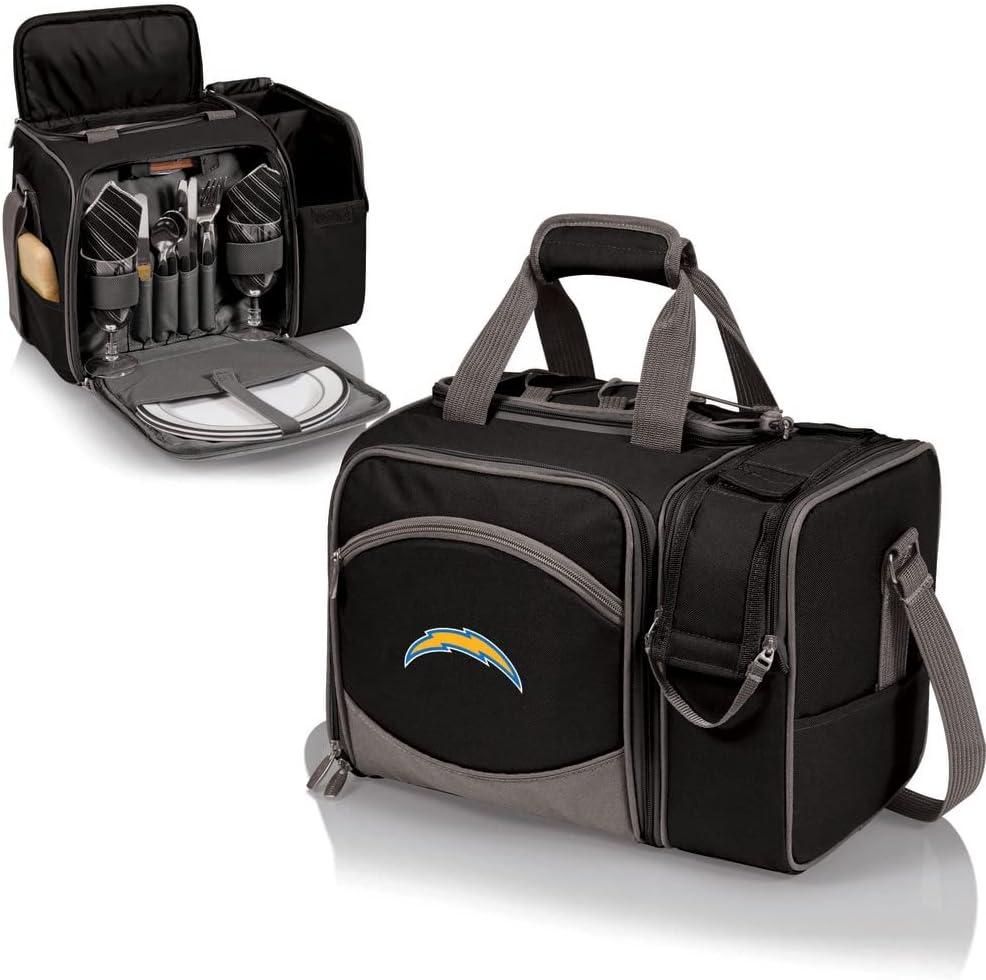 image:imagePICNIC TIME NFL UnisexAdult NFL Malibu Picnic Basket CoolerBlack With Gray Accents