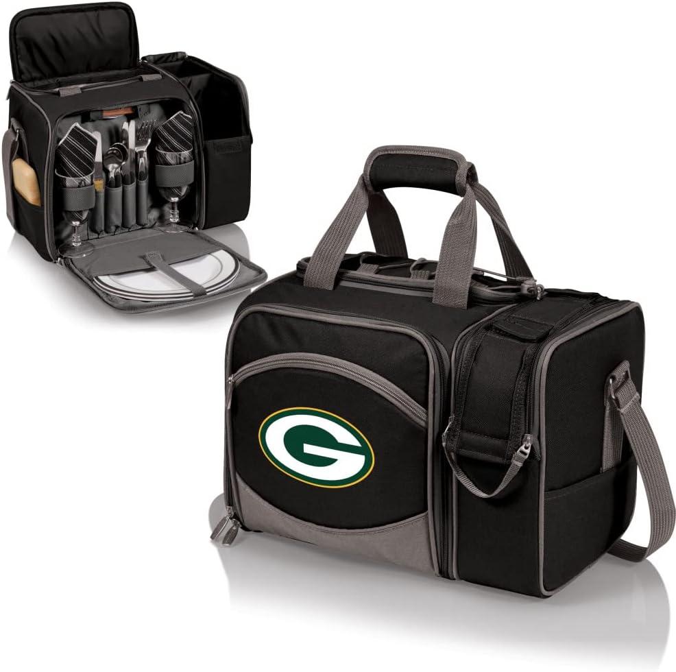 image:imagePICNIC TIME NFL UnisexAdult NFL Malibu Picnic Basket CoolerBlack With Gray Accents
