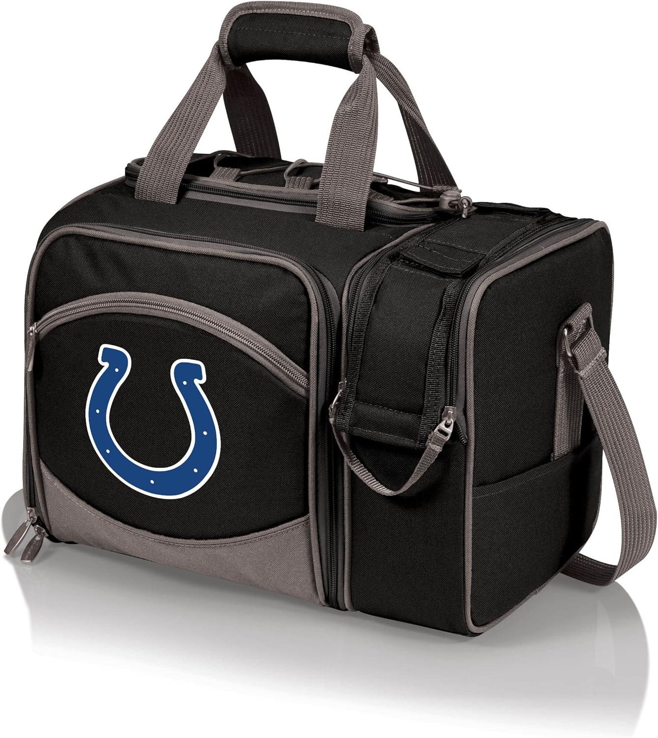 image:imagePICNIC TIME NFL UnisexAdult NFL Malibu Picnic Basket CoolerBlack With Gray Accents