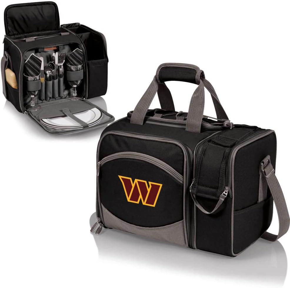 image:imagePICNIC TIME NFL UnisexAdult NFL Malibu Picnic Basket CoolerBlack With Gray Accents