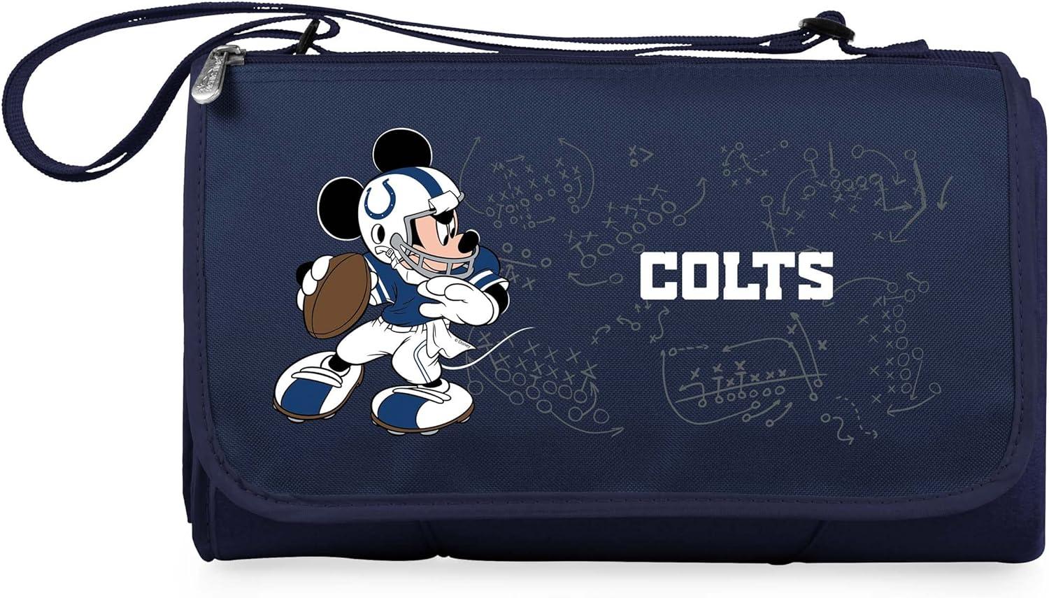 image:imagePICNIC TIME NFL UnisexAdult NFL Mickey Blanket Tote Outdoor Picnic BlanketBlue