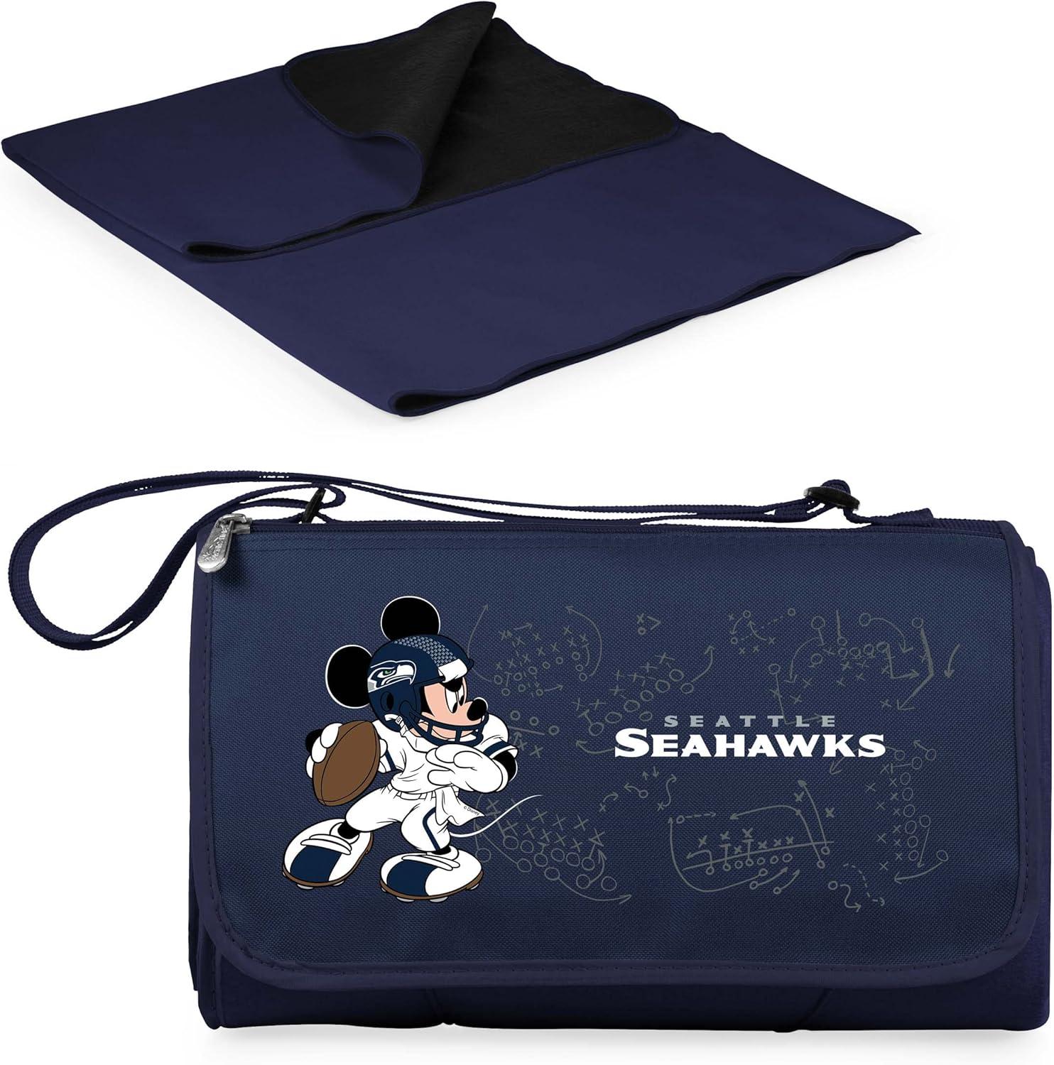 image:imagePICNIC TIME NFL UnisexAdult NFL Mickey Blanket Tote Outdoor Picnic BlanketBlue