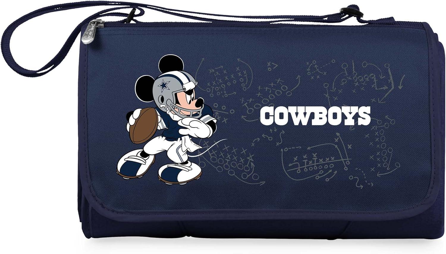 image:imagePICNIC TIME NFL UnisexAdult NFL Mickey Blanket Tote Outdoor Picnic BlanketBlue