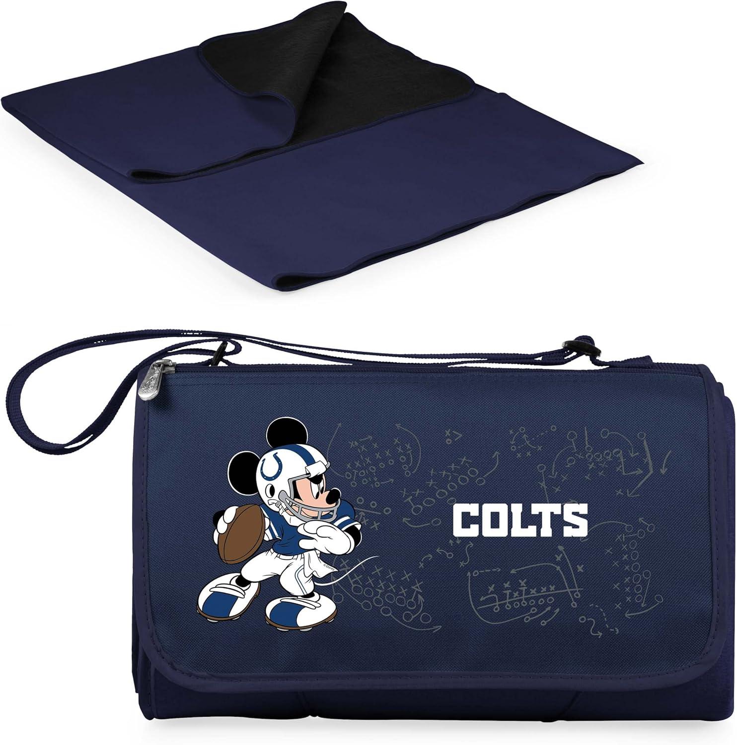 image:imagePICNIC TIME NFL UnisexAdult NFL Mickey Blanket Tote Outdoor Picnic BlanketBlue