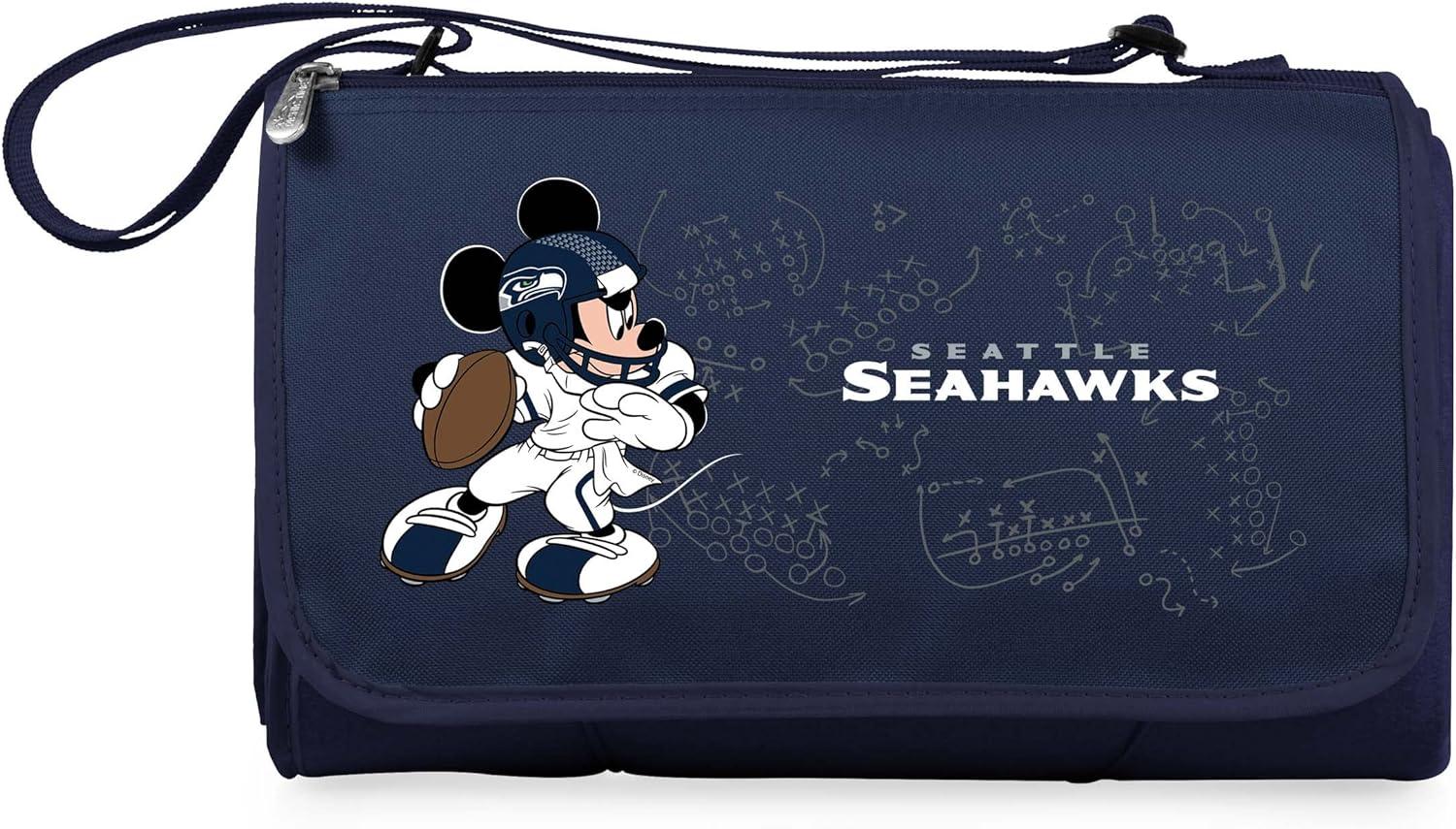 image:imagePICNIC TIME NFL UnisexAdult NFL Mickey Blanket Tote Outdoor Picnic BlanketBlue