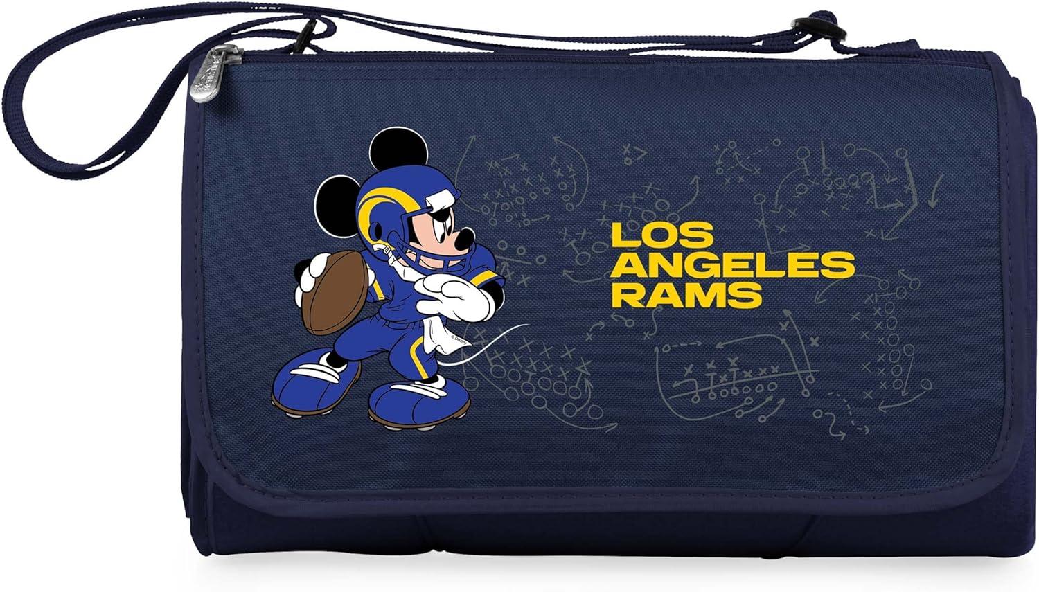 image:imagePICNIC TIME NFL UnisexAdult NFL Mickey Blanket Tote Outdoor Picnic BlanketBlue