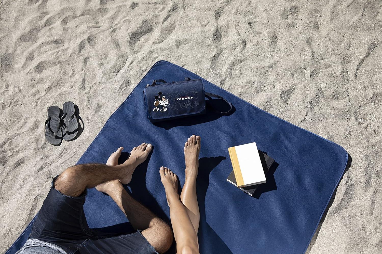 image:imagePICNIC TIME NFL UnisexAdult NFL Mickey Blanket Tote Outdoor Picnic BlanketBlue
