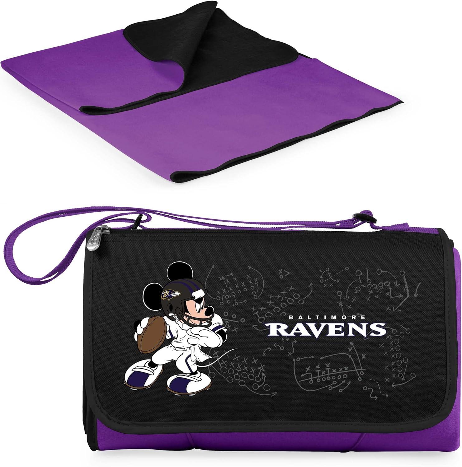 image:imagePICNIC TIME NFL UnisexAdult NFL Mickey Blanket Tote Outdoor Picnic BlanketPurple