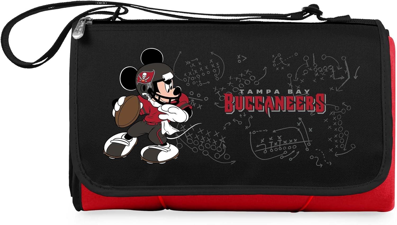 image:imagePICNIC TIME NFL UnisexAdult NFL Mickey Blanket Tote Outdoor Picnic BlanketRed