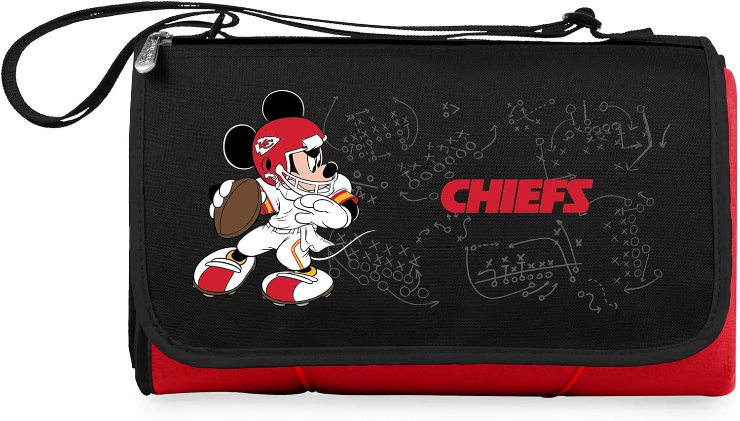 image:imagePICNIC TIME NFL UnisexAdult NFL Mickey Blanket Tote Outdoor Picnic BlanketRed