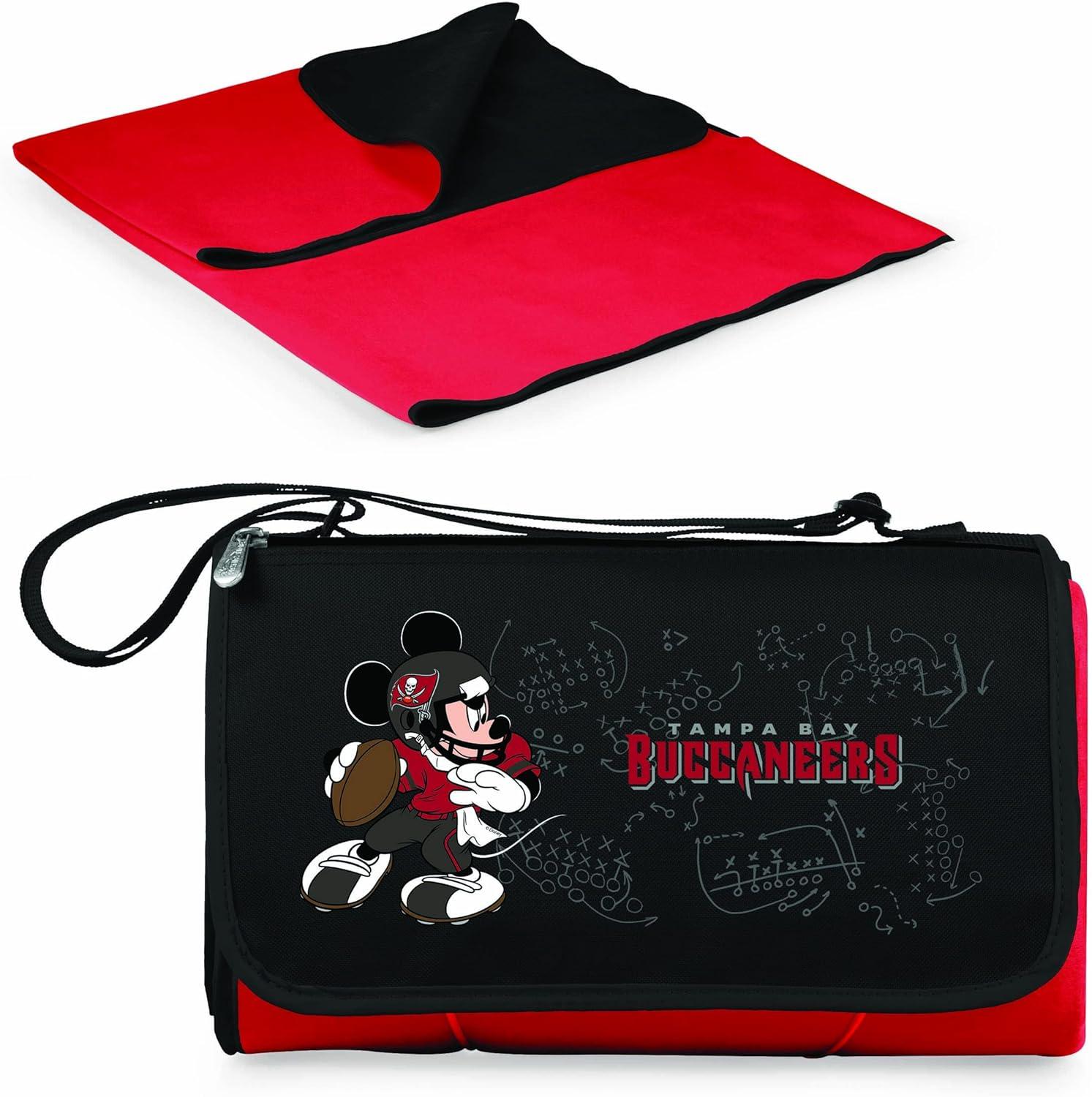 image:imagePICNIC TIME NFL UnisexAdult NFL Mickey Blanket Tote Outdoor Picnic BlanketRed