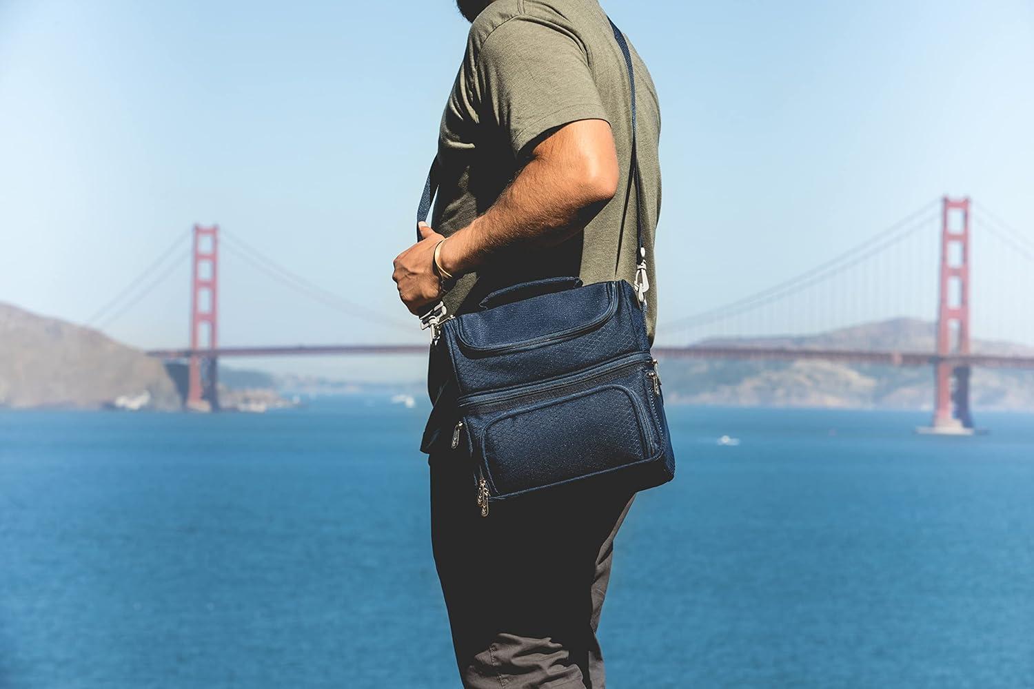 image:imagePICNIC TIME NFL unisexadult NFL Pranzo Lunch Bag Insulated Lunch Box with Picnic Set Lunch Cooler BagHouston Texans Navy Blue