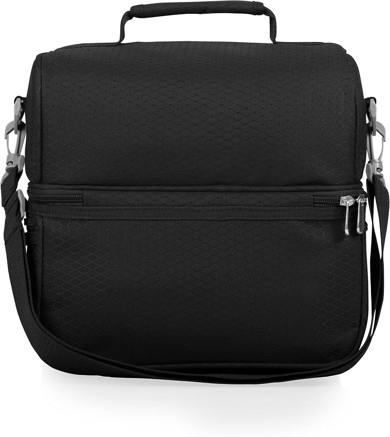 image:imagePICNIC TIME NFL unisexadult NFL Pranzo Lunch Bag Insulated Lunch Box with Picnic Set Lunch Cooler BagPittsburgh Steelers Black